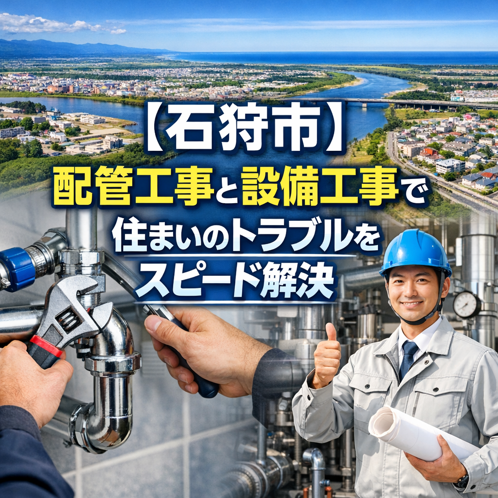 【石狩市】配管工事と設備工事で住まいのトラブルをスピード解決